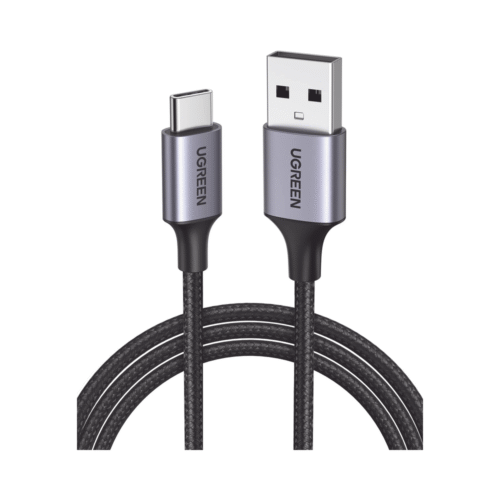 60128-l Cable USB-A a USB-C, 1 metro, transferencia de datos de 480 Mbps, carga rápida, color negro