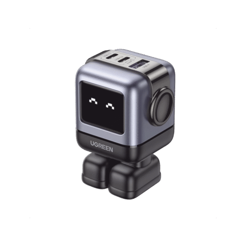 15570B-l Cargador RobotGaN de 65W Serie UNO, 3 Puertos de Carga Rápida, 2 USB-C, 1 USB-A