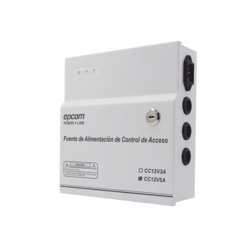 ACPST1205-l Fuente de alimentación, 1 salida 11-15 Vcc, 5 A, temporizador integrado, capacidad de batería de respaldo