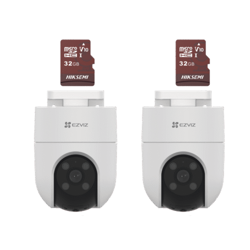 CSH8C_KM2-l Kit de cámaras WiFi, incluye 2 piezas CS-H8C y 2 piezas HS-TF-E1/32G, audio de dos vías